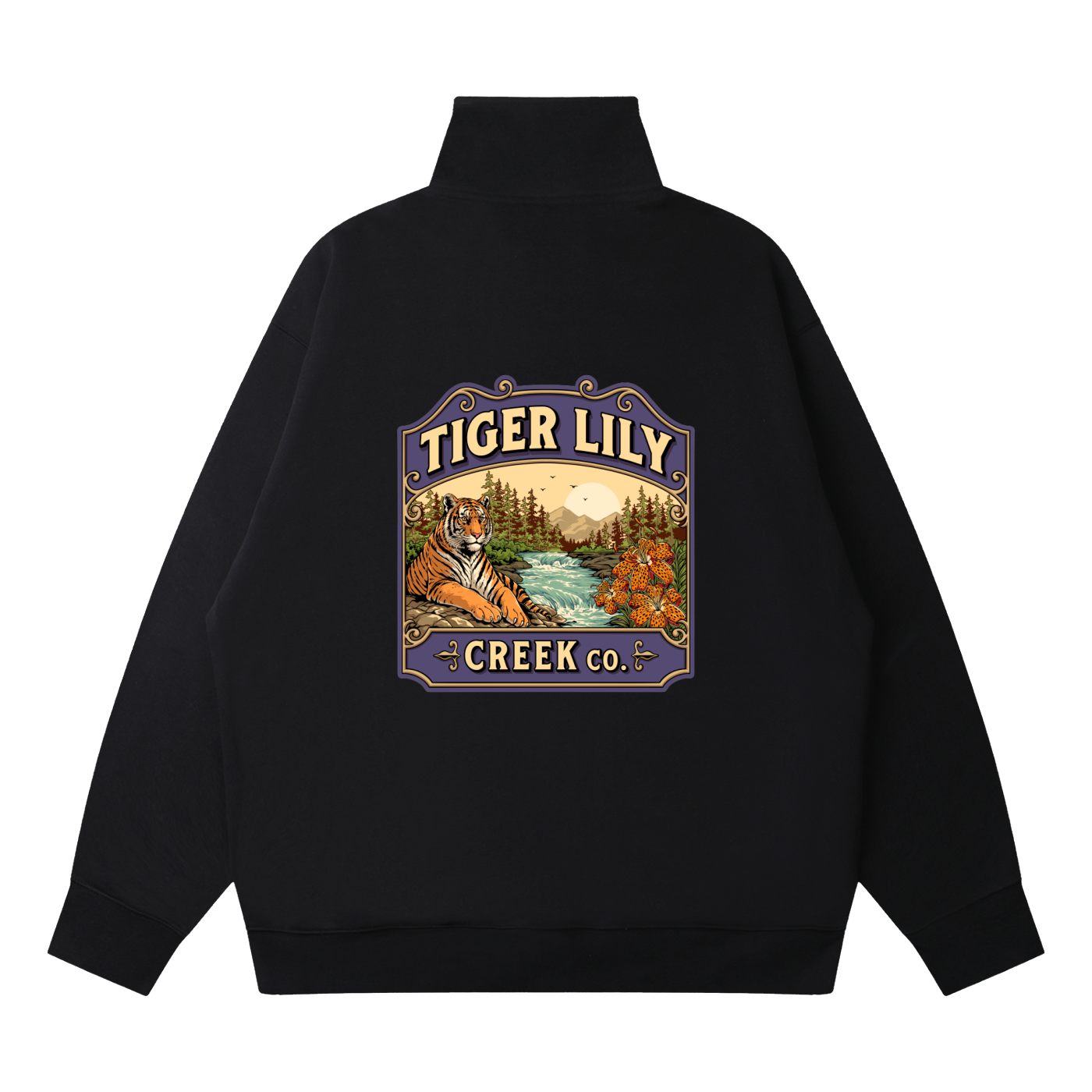 Quarter-Zip Drop Shoulder Sweatshirt
