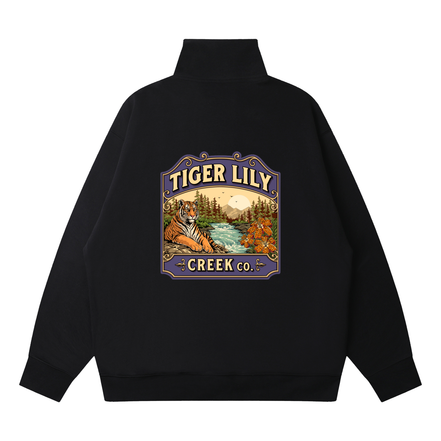 Quarter-Zip Drop Shoulder Sweatshirt