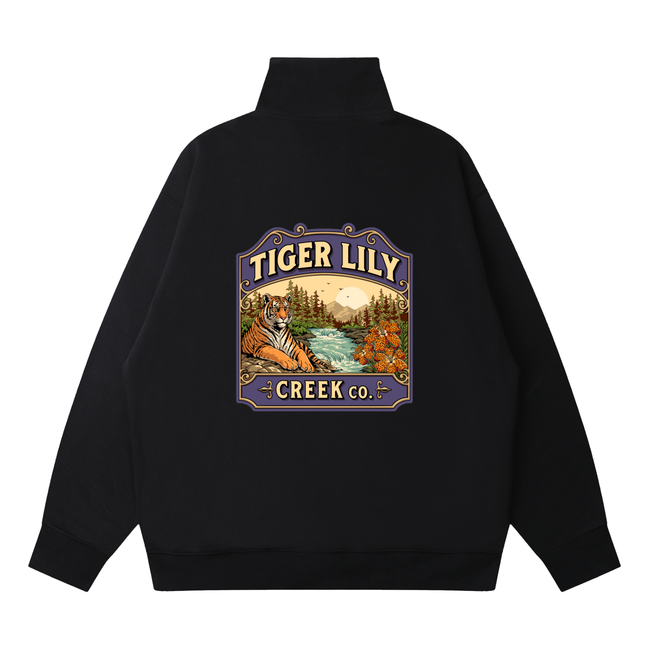 Quarter-Zip Drop Shoulder Sweatshirt