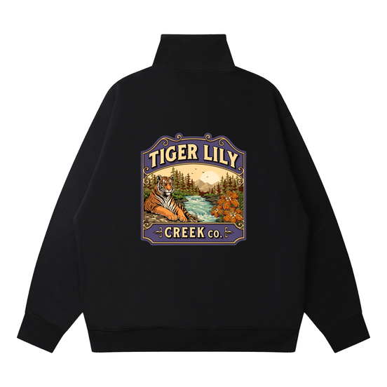 Quarter-Zip Drop Shoulder Sweatshirt